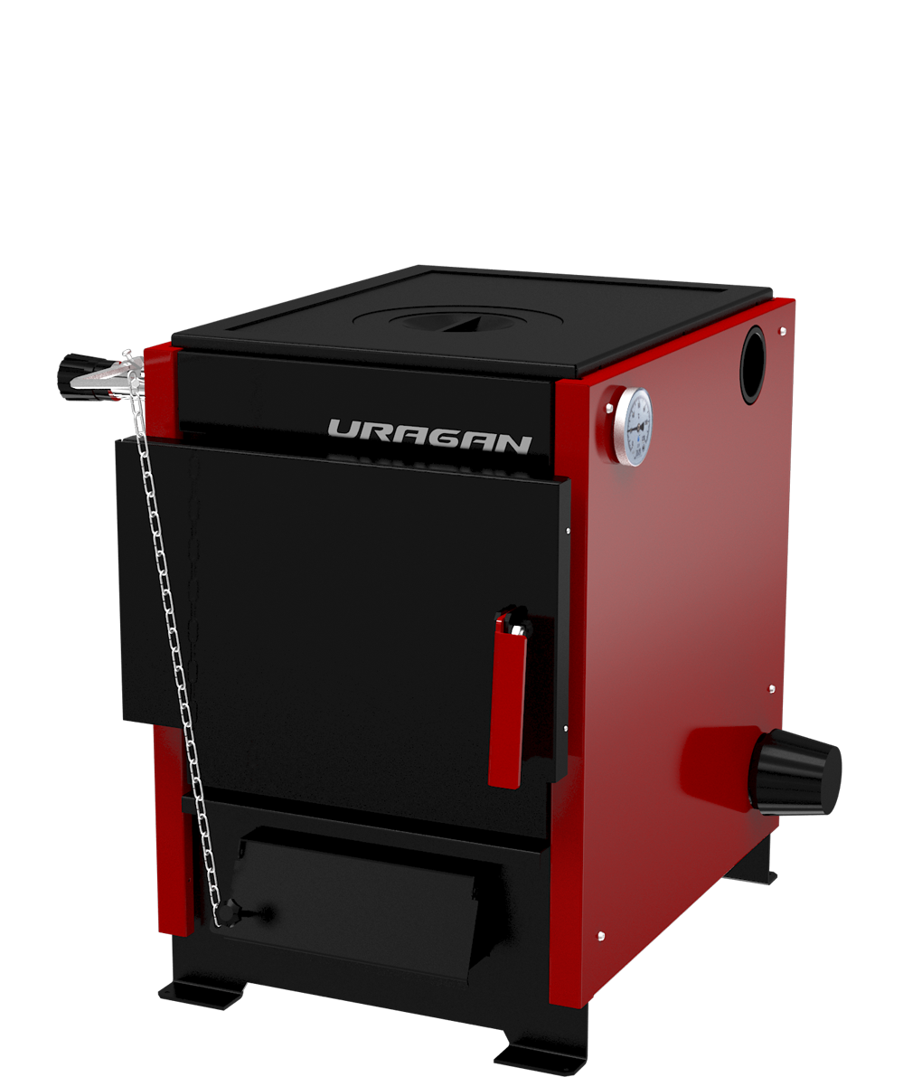 Котел твердотопливный универсальный URAGAN-20 кВт