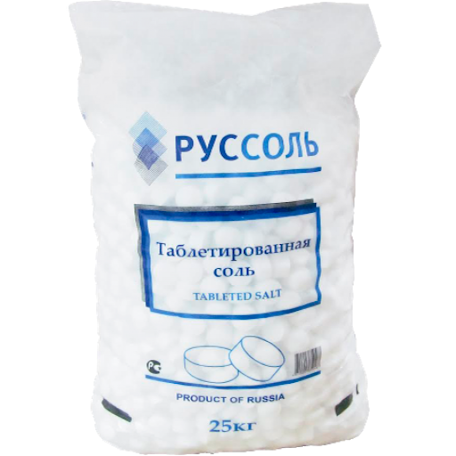 Соль таблетированная Экстра (25 кг) Руссоль