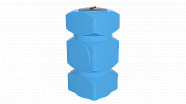 Емкость К 500 л, вертикальная, с отводом (цвет голубой)