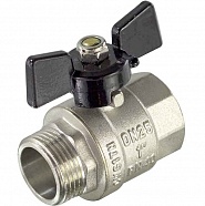 Кран шаровой 1" В/Н бабочка черн никель усиленный TIM DE1221X
