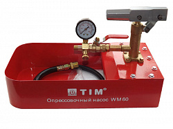 Опрессовочный аппарат для испытания инженерных систем емкость 7литров, давление до 60 бар TIM WM-60