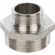 Ниппель переходной 1" x 1/2" Н/Н никель STOUT SFT-0004-000112