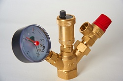 Группа безопасности котла 1" 3 бар МИНИ ЭКОНОМ без накидной гайки TIM JH1024-3std
